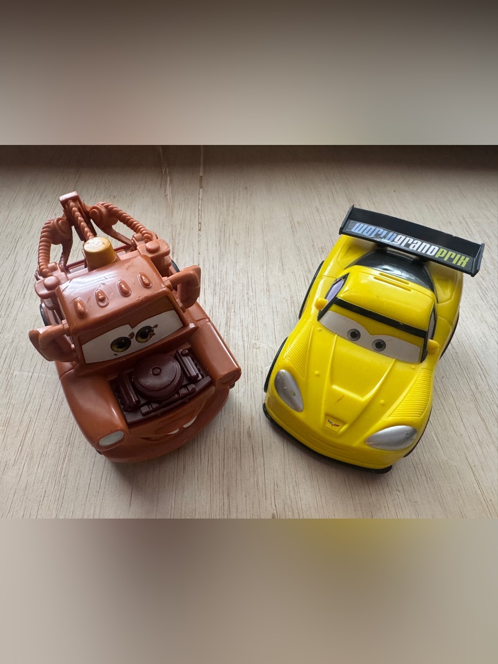 Fisher-Price Shake N Go Disney Pixar Cars 2 Jeff Gorvette Retired & Tom Mater